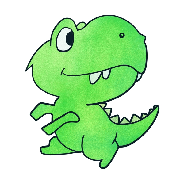 绿色个性恐龙卡通