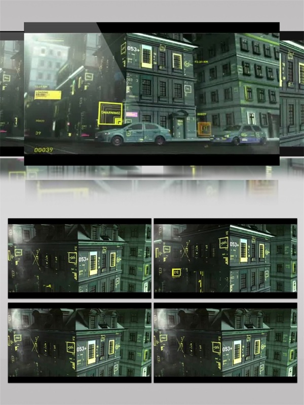 未来灯光城市高清视频素材