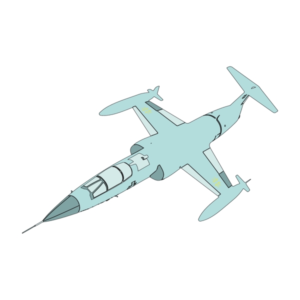 简约扁平卡通建军节飞机战斗机手绘元素