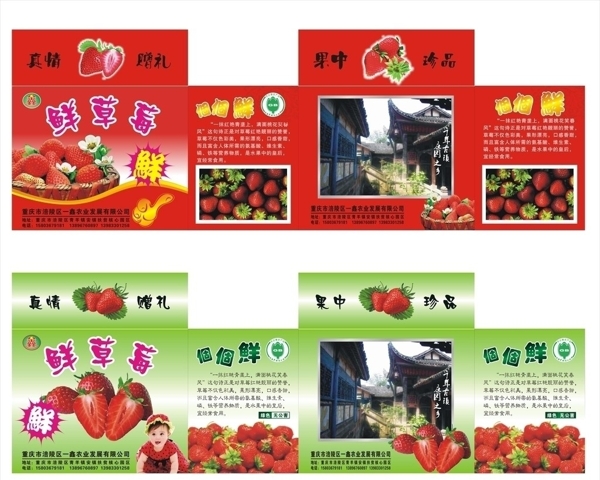 草莓包裝圖片