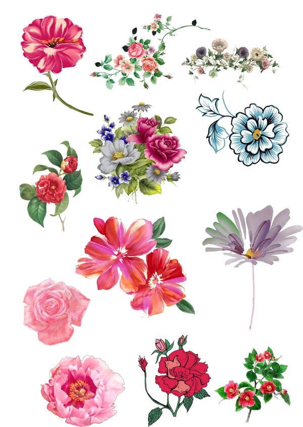 手繪花