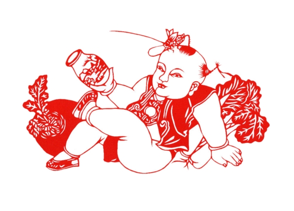 剪紙孩子