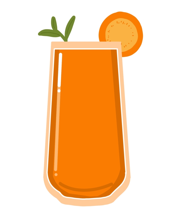 一杯新鲜橙子汁