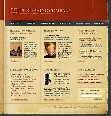 出版社企业网站模板