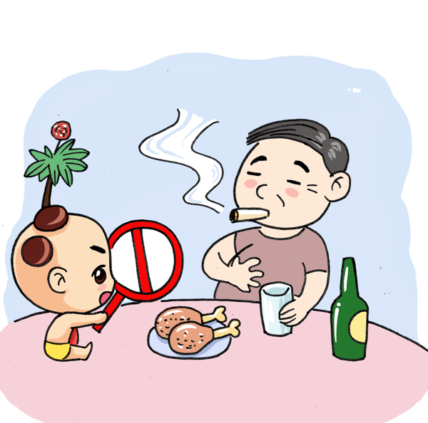 漫畫吃飯的父子