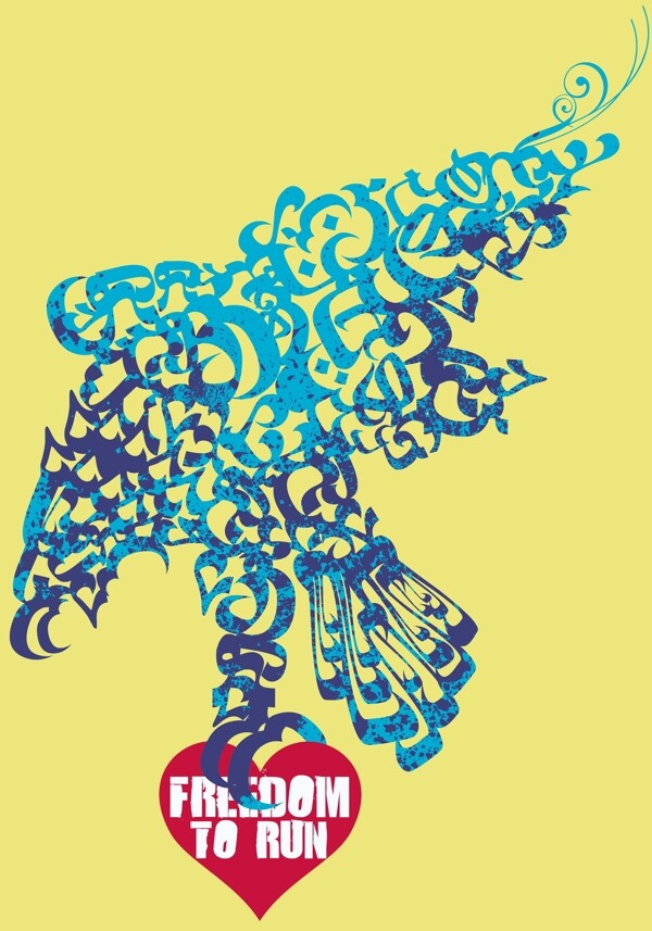 印花矢量圖動(dòng)物鷹抽象文字免費(fèi)素材