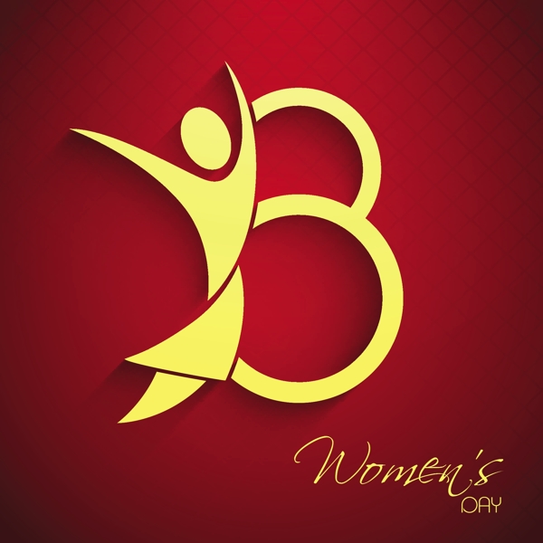 三八婦女節(jié)賀卡或海報與時尚的文本第八三月在時尚的背景設計