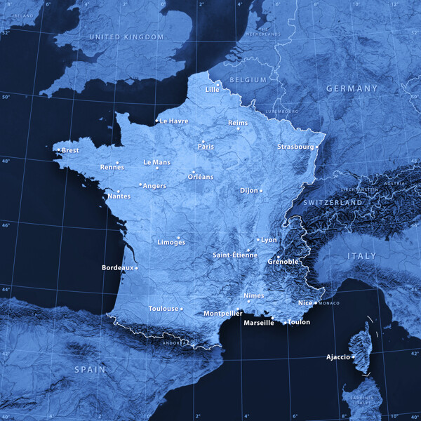 法国地图图片
