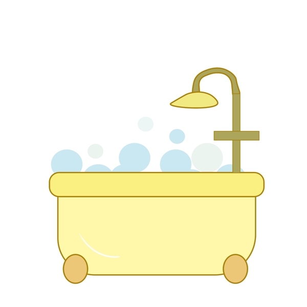 黄色洗浴浴缸