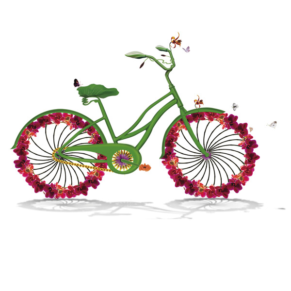 自行車環(huán)保裝飾素材高清