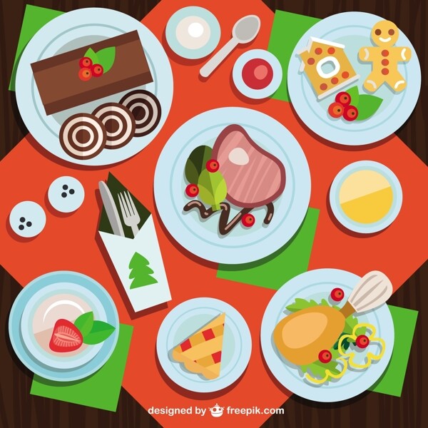 美味的晚餐crhristmas