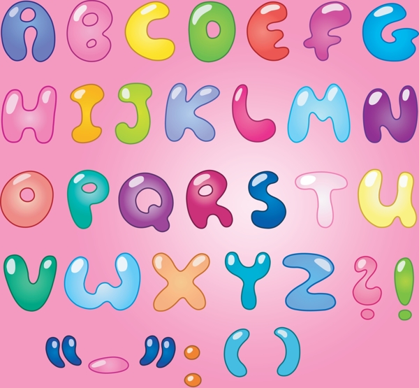 英文字母水晶字母图片
