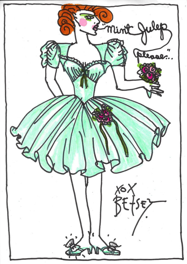 绿色蓬蓬裙设计图