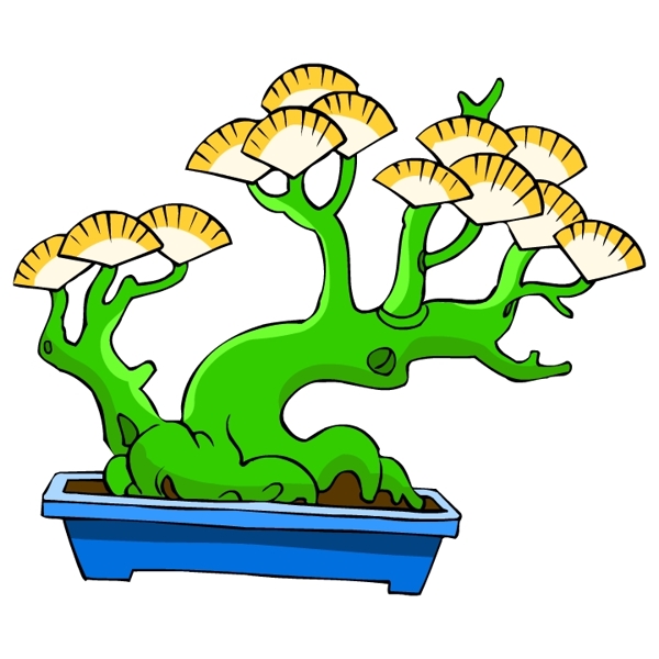 樹木古典插畫