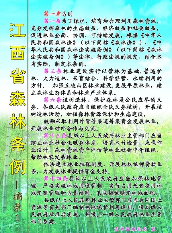 江西省森林條例摘錄圖片