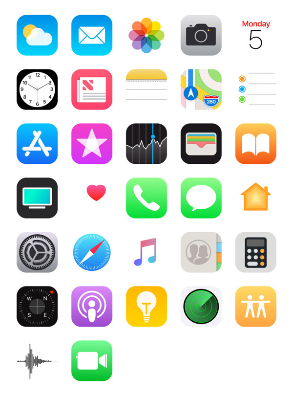 32枚iOS11系统应用图标