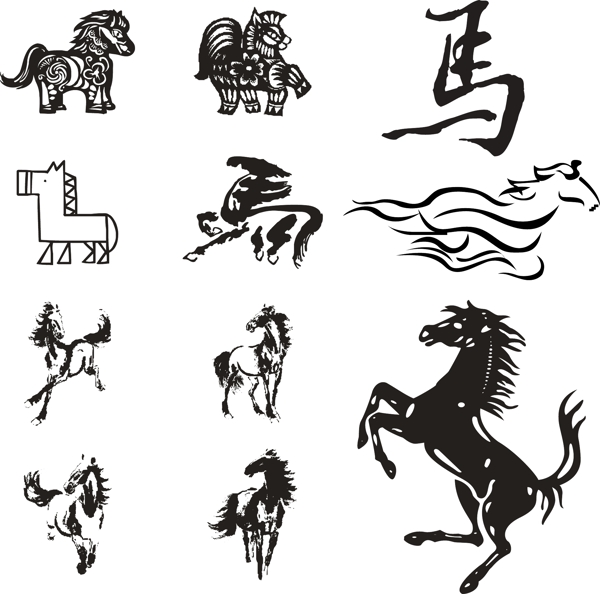 矢量馬素材圖片