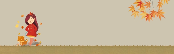 中國風(fēng)插畫黃色背景banner背景