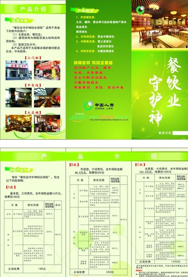 中國人壽保險三折頁