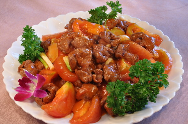 牛肉炒番茄圖片