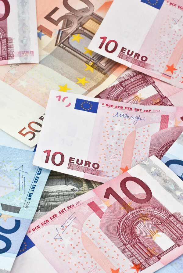 欧元钞票图片