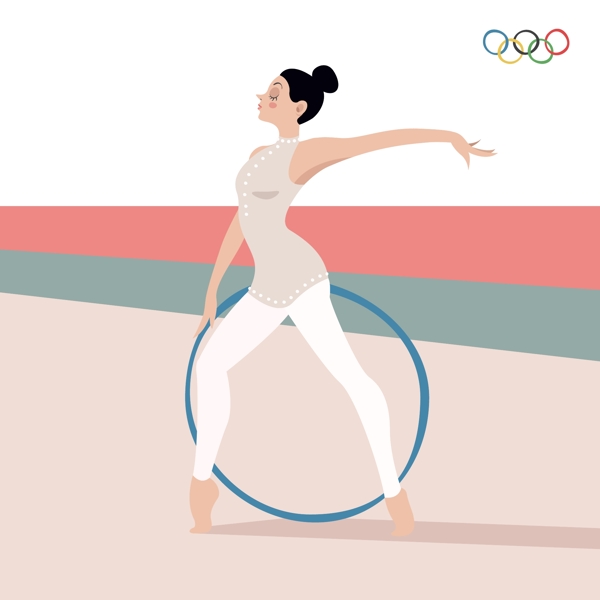 女性体操运动员插图