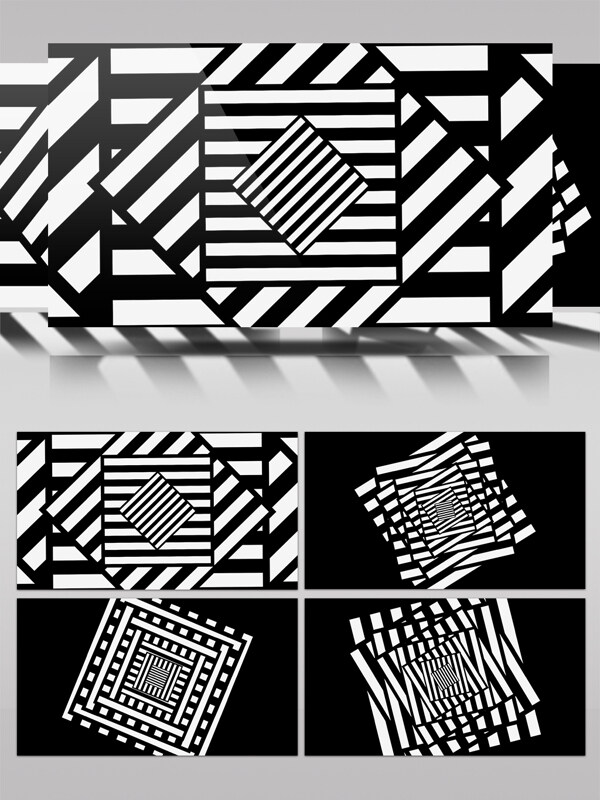 简约方格黑白方块视频素材