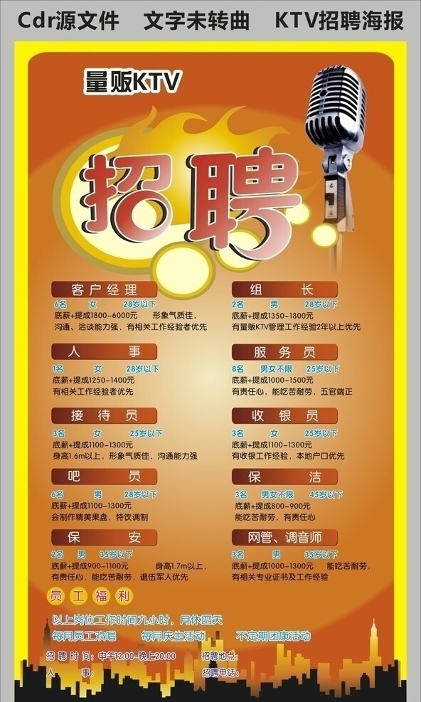 KTV招聘海報圖片