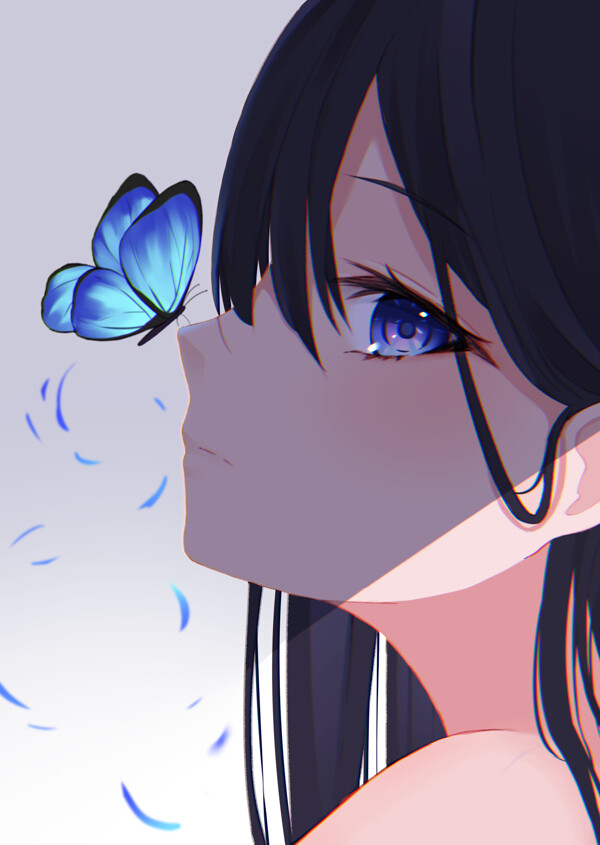 彩色動漫人物插畫背景