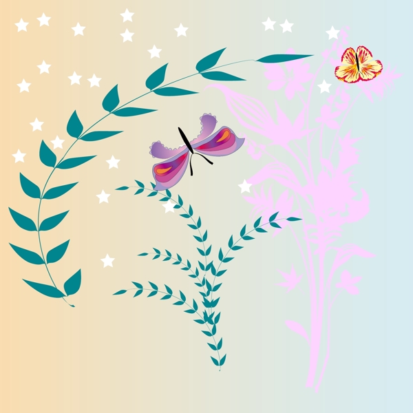 印花矢量圖時(shí)尚休閑女裝插畫清新插畫T恤圖案免費(fèi)素材