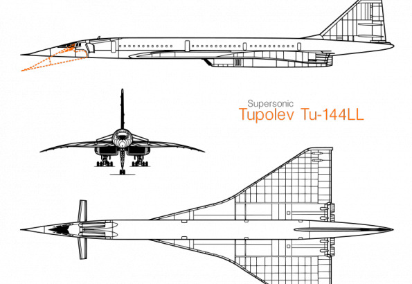 tu144ll图波列夫飞机矢量图像