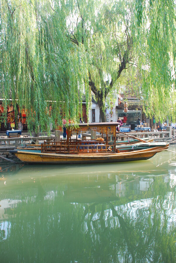 周莊小船圖片