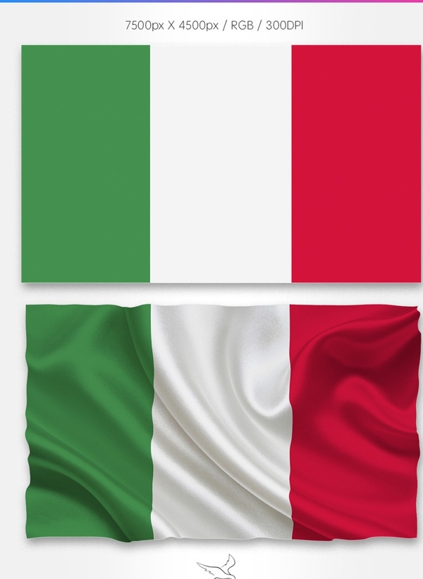 意大利国旗分层psd