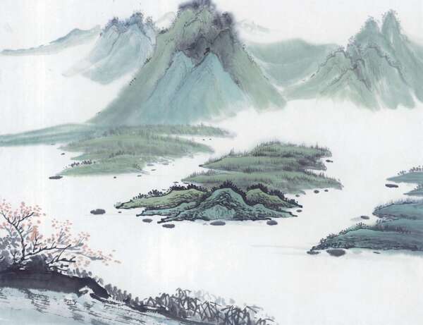 水墨山水畫圖片