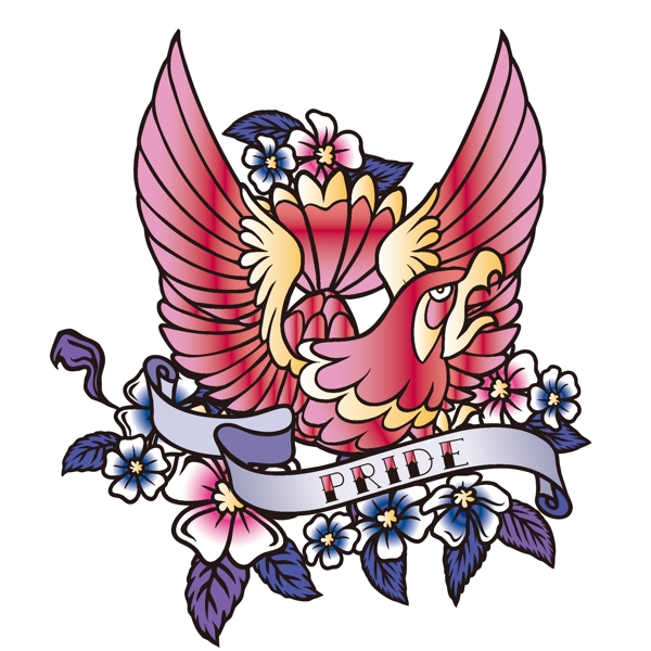 印花矢量圖靚仔裝時(shí)尚休閑女裝T恤圖案紋身圖案免費(fèi)素材