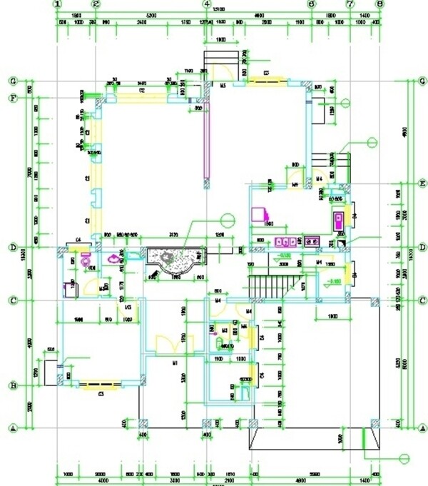 建筑平面图CAD