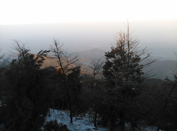南岳衡山雪景图片