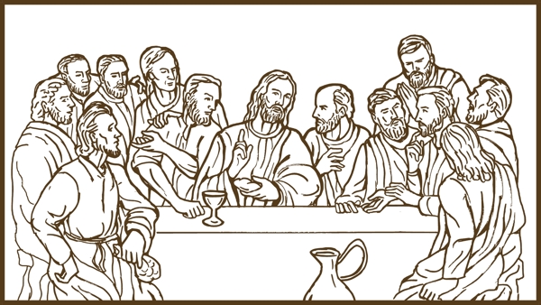 耶稣的使徒救主的门徒最后的晚餐