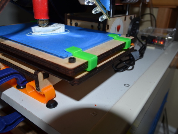 printrbot簡單的玻璃床夾