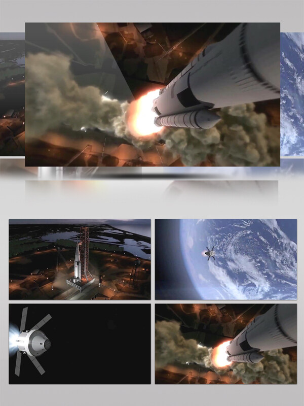 火箭起飞的CG动画