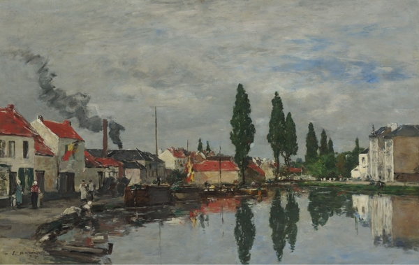 EugeneBoudinBruxellestheChannelofLouvain1871.jpeg畫家風景畫靜物油畫建筑油畫裝飾畫