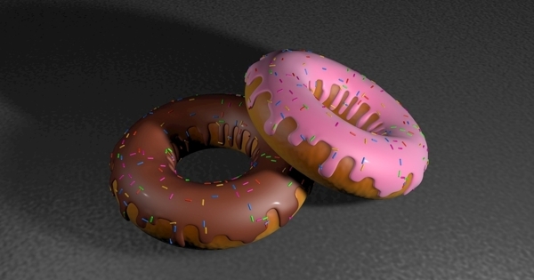 巧克力甜甜圈模型
