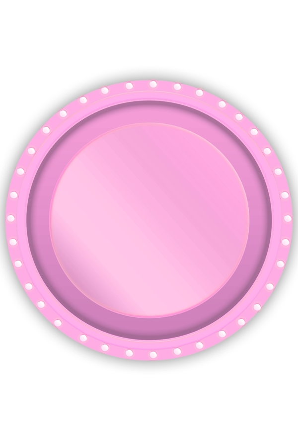 可爱粉色圆形