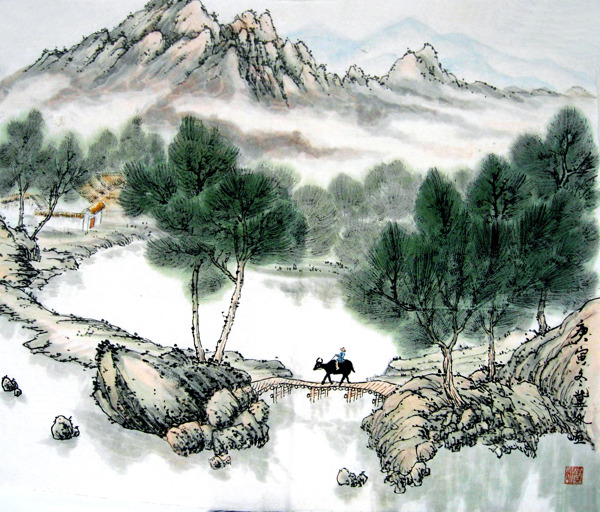 中國水墨畫圖片