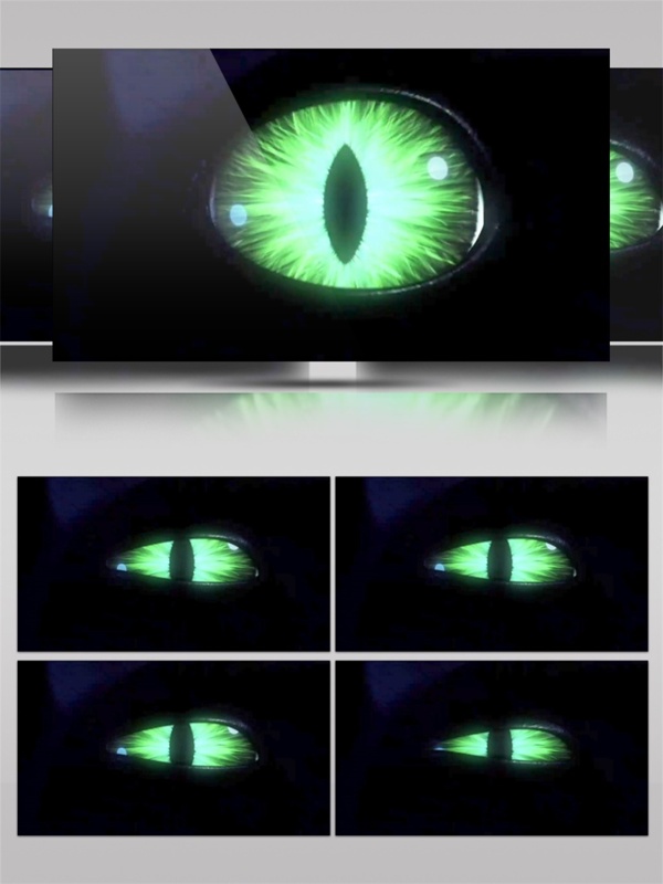绿光神话眼睛动态视频素材