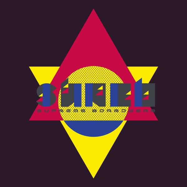 印花矢量圖T恤圖案圖文結合徽章標記幾何免費素材