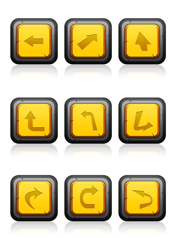 游戏风格UI箭头图标素材元素