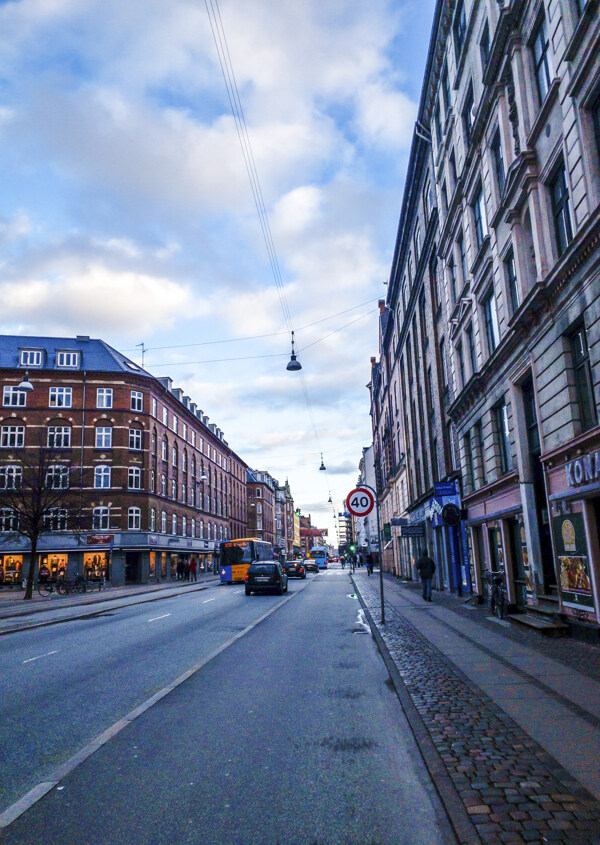 哥本哈根规整的建筑风景