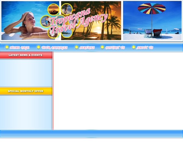 热带旅行公司网页模板