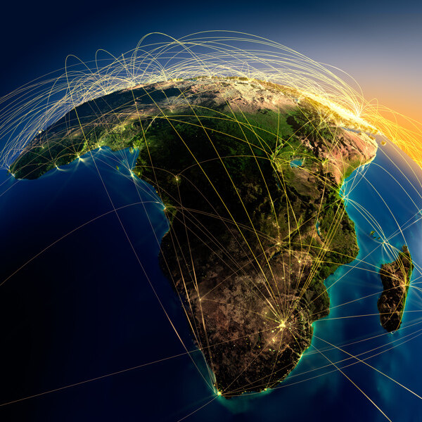 地球上的非洲国家分布图图片